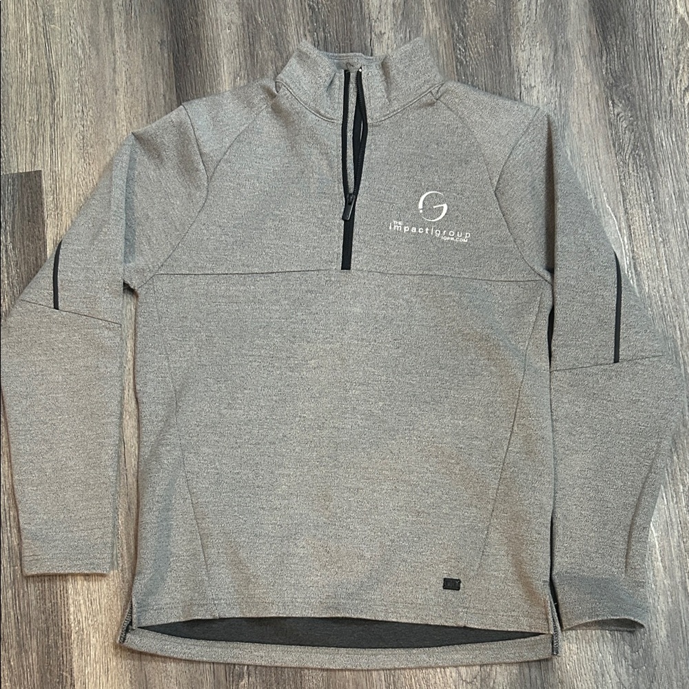 Gray Quarter-Zip Pullover